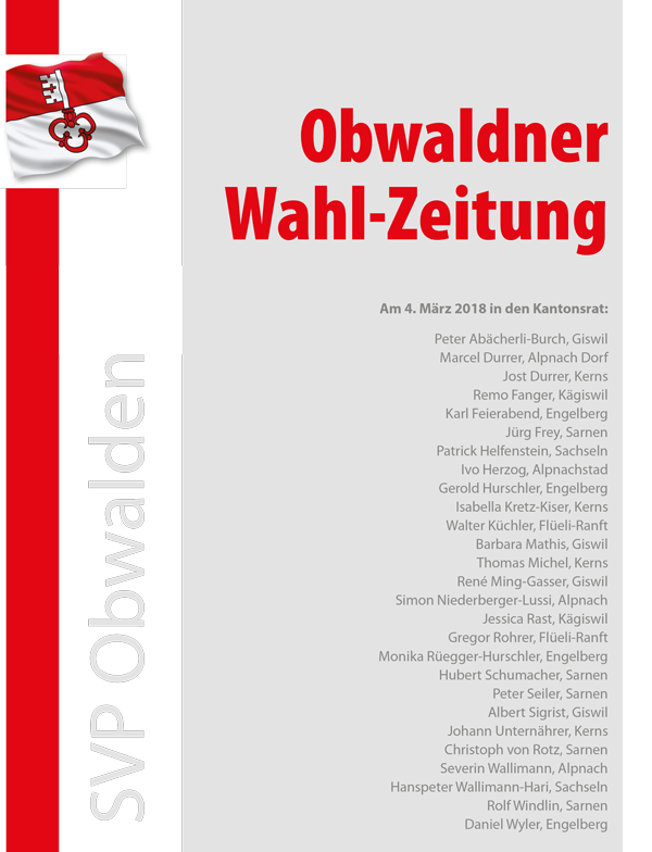 Obwaldner Wahlzeitung 2018