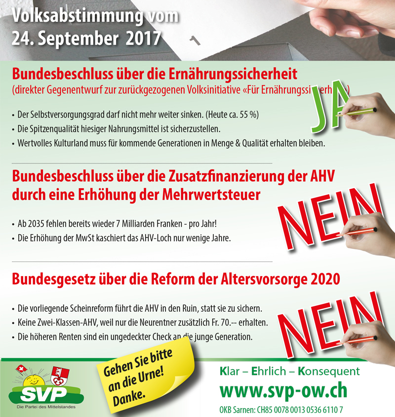 20170924 Abstimmungsparolen