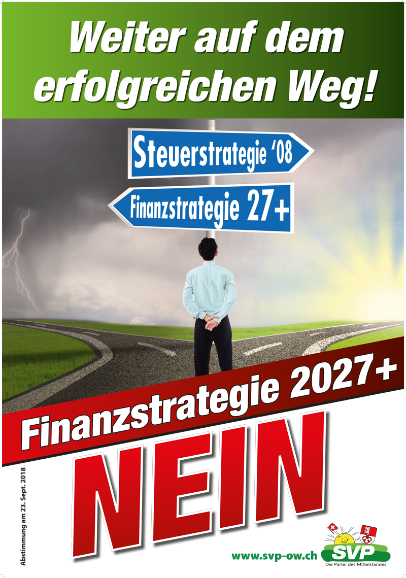 Plakat Nein zur Finanzstrategie2017